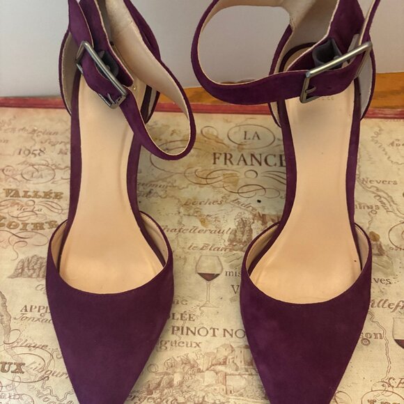 Cole Haan Plum Ankle Strap Heels - Picture 1 of 4